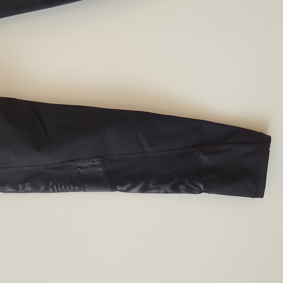 Athleta Chaturanga Black Moto Mesh High Rise Leggings Women’s Sz XS - Picture 8 of 11